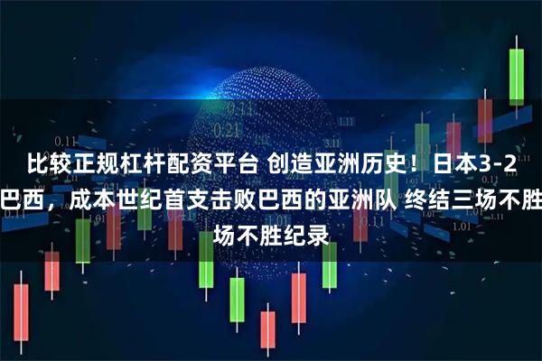 比较正规杠杆配资平台 创造亚洲历史！日本3-2逆转巴西，成本世纪首支击败巴西的亚洲队 终结三场不胜纪录