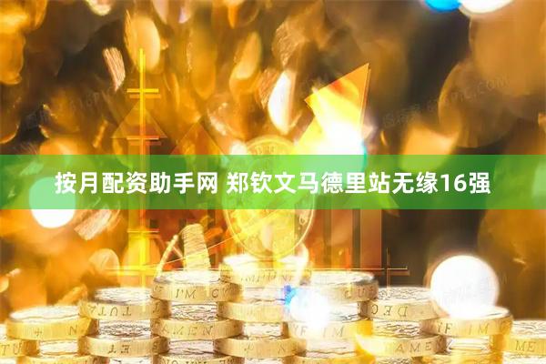 按月配资助手网 郑钦文马德里站无缘16强