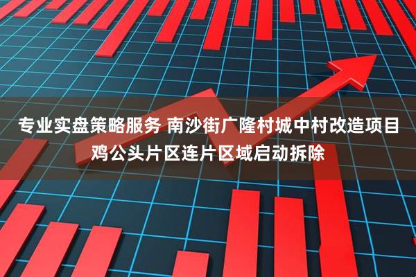 专业实盘策略服务 南沙街广隆村城中村改造项目鸡公头片区连片区域启动拆除